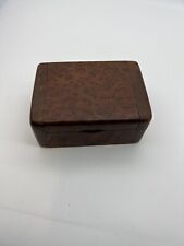 Vintage Hand Carved Red Wood Jewelry Trinket Box 5