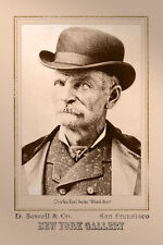 BLACK BART Infamous Old West Outlaw Charles Earl Boles Cabinet Card RP CDV picture