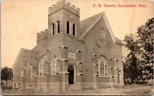 1913 United Brethren Church Crooksville Ohio OH Vintage Postcard L2 picture