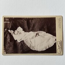 Antique Cabinet Card Photograph Peaceful Post Mortem Baby Momento Mori Monroe MI picture
