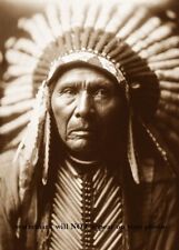 1905 Chief Three Horses PHOTO Native American Indian Lakota Sioux Warrior picture
