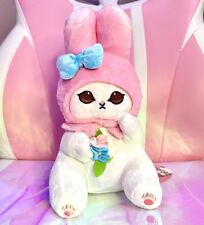 Large Mofusand x Sanrio My Melody Sitting Cat Stuffed Plush Doll 8” New With Tag picture