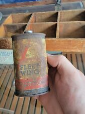 Rare 1920's-50's Vintage Fleet Wing Oval Oil Oiler Can, Lead Spout 3oz picture