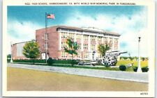 Postcard - High School, With World War Memorial Park - Harrisonburg, Virginia picture