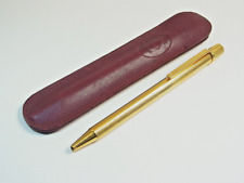 Cartier Must II 2 Milleraies Decor Gold Godron Ballpoint Pen w/Leather case picture