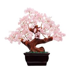 feng shui natural rosa cristal de cuarzo rosa árbol del dinero estilo bonsai picture