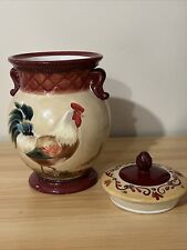 Certified International Pamela Gladding Small Tuscan Rooster Canister Cookie Jar picture