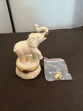 Lenox Treasures First Issue The Good Luck Elephant Ceramic Trinket Box w/Trinket picture