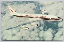Postcard Eastern Air Lines DC 8-B in Flight, Airplane picture