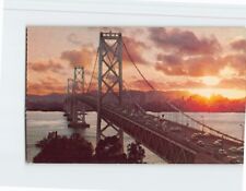 Postcard San Francisco-Oakland Bay Bridge At Sunset, San Francisco, California picture