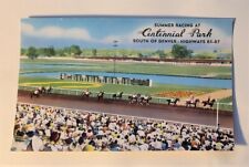 Centennial Park Littleton Colorado Vintage Horse Racing Postcard picture
