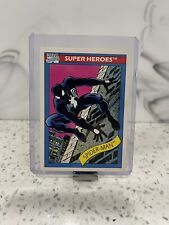 1990 Marvel Universe Super Heroes Series 1 Impel #2 Spider-Man Black Suit Card picture