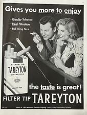 Rare 1950's Vintage Original Tareyton Cigarette Tobacco Advertisement Ad picture