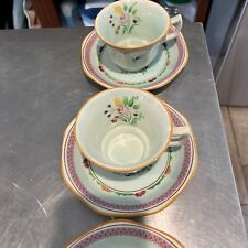 A Pair Of  Cups & Saucers,Adams Calyx Ware Lowestoft & CAROLYNN picture