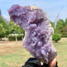 124G   Beautiful Natural Purple Grape Agate Chalcedony Crystal Mineral Specimen picture