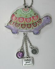 6KD Follow your dreams Turtle HAPPY THOUGHTS CAR CHARM Mirror ornament Ganz picture