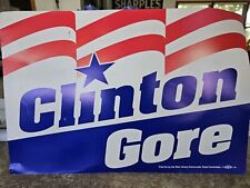 Vintage 1992 Original Bill Clinton Al Gore Presidential Poster Sign 17