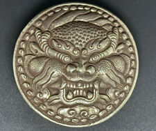 Vintage Unique Nepali Beautiful Handmade Carving Art Buckle belt Tibeten Brass picture