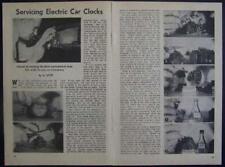 Servicing vintage Auto CLOCKS Electric 1948 How-To INFO picture