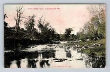 Logansport IN-Indiana, Pipe Creek Falls, Antique, Vintage c1909 Postcard picture