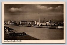 RPPC Gdynia Poland Gotenhafen Steamboat Pier VINTAGE Postcard picture
