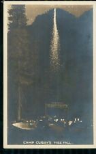 Camp Curry's Fire Fall Yosemite National Park California Postcard c1920's  RPPC picture