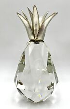 Modern Crystal Pineapple Silver Leaf Figure Sculpture Decorative Large Heavy picture