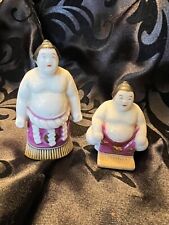 Pair of Minature Japanese Porcelain Sumo Wrestlers picture