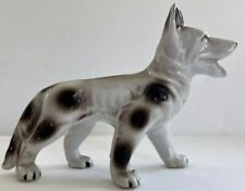 Dog Figurine Standing German Shepherd Porcelain Ceramic Vtg 6 X 4.5’’ Japan picture