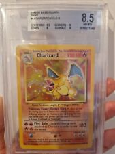 💉 1999-2000 Pokemon Base 4th Fourth Print (UK) 4/102 Charizard HOLO RBGS 8.5 picture