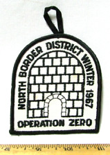 Vintage Operation Zero 1967 Patch North Border District Igloo Boy Scouts BSA NOS picture
