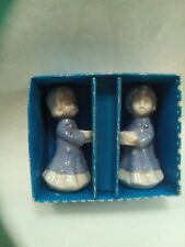 (2) Vintage Angel Porcelain Ceramic Figurines Candle Holders Lot of 2 picture