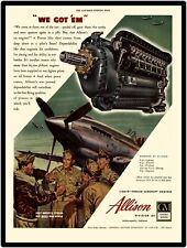 1945 New Metal Sign: Allison Transmission GM World War 2 Theme P-38 Lightning picture