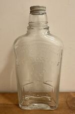 VTG 1950’s Whiskey Bottle OLD MR BOSTON Top Hat Man EMBOSSED Face Glass 18-20 oz picture