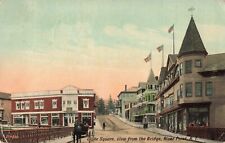 Clyde Square from the Bridge River Point Rhode Island RI c1910 Postcard picture