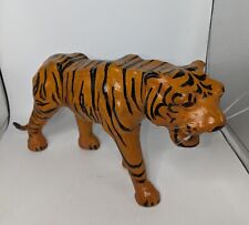 Leather Wrapped Tiger Figure Statue Sculpture 14