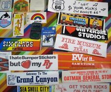 vtg 1970s to 1990s Souvenir Travel bumper sticker - Six Flags TX 66 RV Rodeo + picture