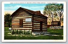 Cabin Where Abraham Lincoln's Parents Were Married VINTAGE Postcard picture