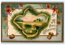1912 John Winsch  A Peaceful Thanksgiving Greetings Embossed Postcard picture