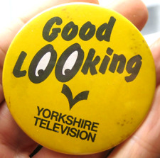YORKSHIRE TELEVISION ITV YTV genuine vintage 1980s GOOD LOOKING SHOW pin BADGE picture