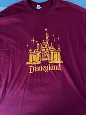 Vintage 80's Disneyland Castle Single Stitch T Shirt XL Maroon picture
