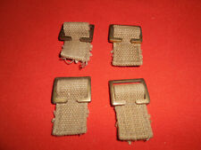 G.B.ARMY : WWII British p37 brass equipment buckles on small  straps (lot of 4) picture