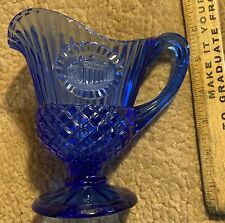 Vintage Avon Blue Glass Pitcher (CU455) picture