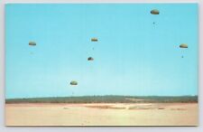 c1950s Salerno Drop Zone Paratroopers Vtg Fort Bragg North Carolina NC Postcard picture