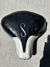 Vintage 1960’s Schwinn S Series Mesinger USA Spring Bike Seat Black White (00-9) picture