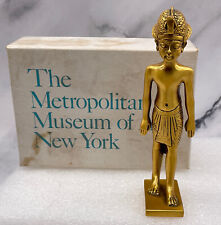 1989 MMA Metropolitan Museum of Art Gold Tone Standing King Sculpture 3.5