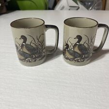 Otagiri Duck Mugs Set Of 2 Preowned Vintage picture