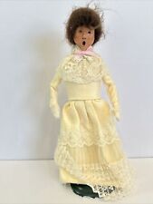 Vintage Byers Choice Caroler 1999 Victorian Woman Yellow Dress Lace Has Damage picture