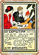 METAL SIGN - 1897 Salon des Cent, 25th exhibition Vintage Ad picture