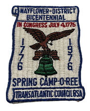 1776 1976 Transatlantic Council Bicentennial Mayflower Camp Patch Boy Scout BSA picture